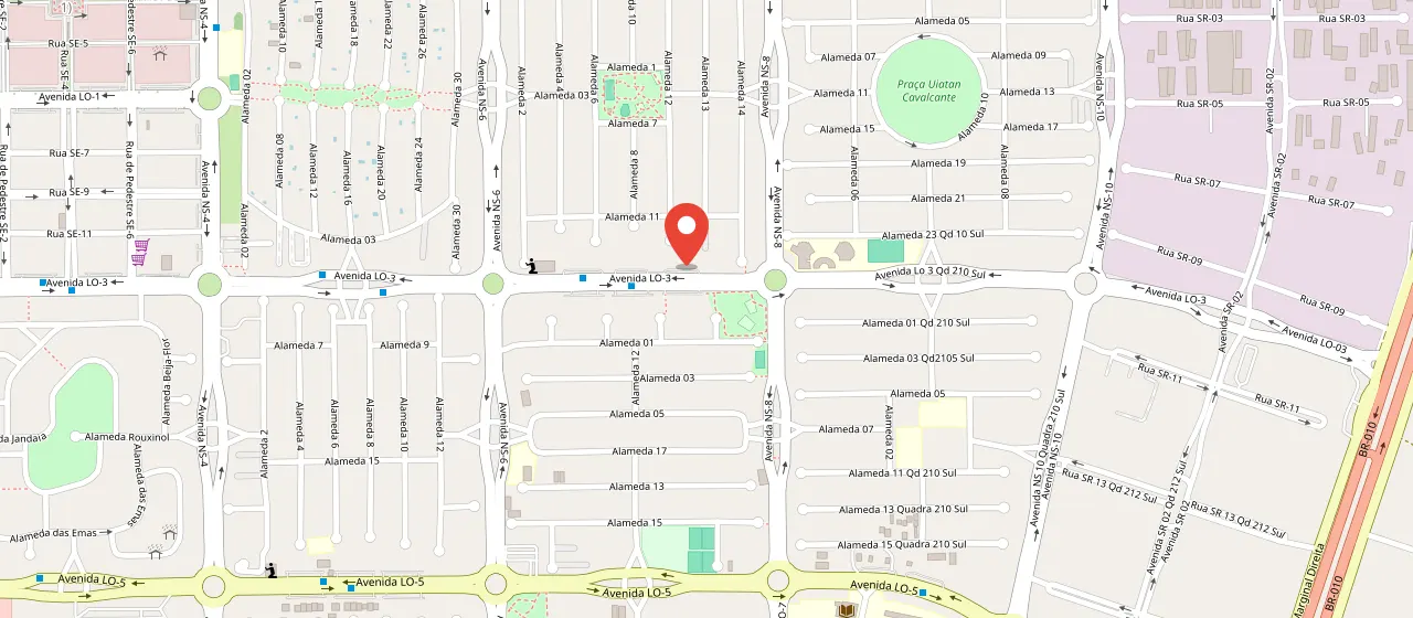 Mapa da Lavanderia Dia a Dia na ACSV SE 13, Avenida LO 03, Lote 20, Sala 02, Palmas — TO